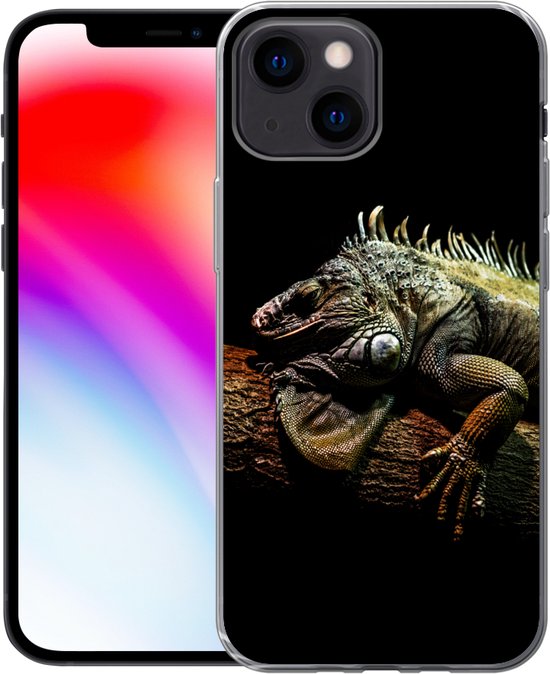 Coque iPhone 13 mini - Animal - Branche - Zwart - Coque de téléphone en Siliconen
