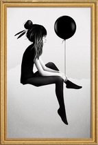 JUNIQE - Poster met houten lijst No Such Thing As Nothing -30x45 /Wit