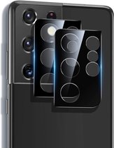 Samsung S21 Ultra camera lens Screenprotector - beschermglas - Galaxy Samsung S21 Ultra Screenprotector lens Zwart - 2 pack
