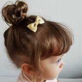 Baby haarspeldje met strikje - Gold sparkle | Goud | Baby