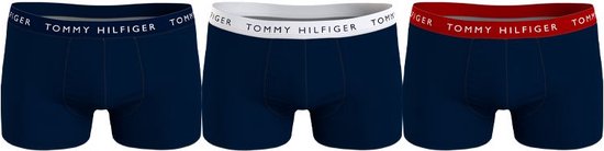 Tommy Hilfiger Trunk Heren 3 Pack Boxershorts - Blauw - Maat S