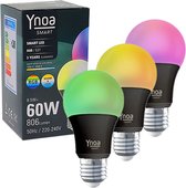 Ynoa smart home - Zigbee 3.0 - 3 x E27 smart lamp RGB - Diverse kleuren en wittinten instelbaar