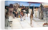 Toile Peinture Une Dédicace à Bacchus - Lawrence Alma Tadema - 40x20 cm - Décoration murale