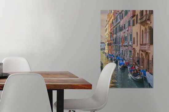 Gondoles à Venise toile 40x60 cm - Tirage photo sur toile (Décoration murale salon / chambre) / Villes sur toile
