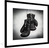 Affiche avec cadre Boxe - Gants de boxe - Corde - 40x40 cm