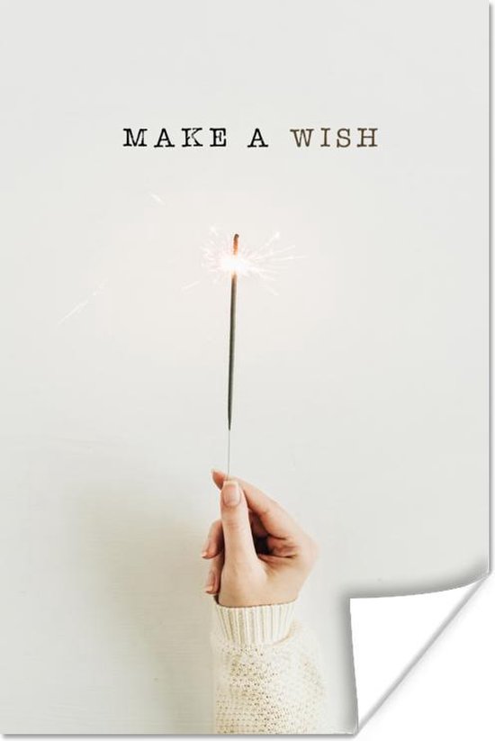 Affiche Hiver - Feu d'artifice Etoiles - Citation - 20x30 cm