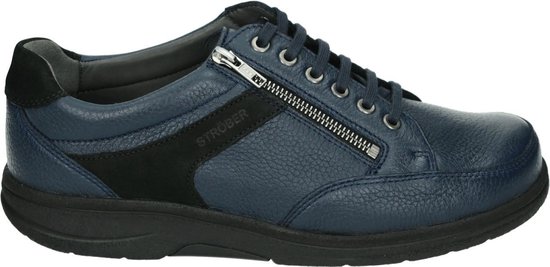 Strober MALCOLM 96043H - Heren sneakersHeren veterschoenVrije tijdsschoenen - Kleur: Blauw - Maat: 46.5