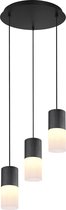 LED Hanglamp - Trion Roba - E27 Fitting - 3-lichts - Rond - Mat Zwart - Aluminium