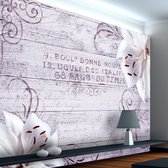 Zelfklevend fotobehang - Franse lelies, grijs/paars 8 maten, premium print
