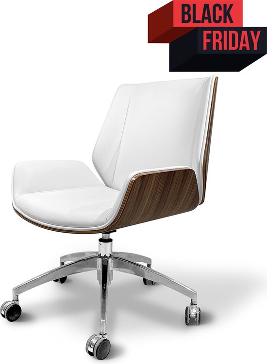 Amsterdam - Chaise de bureau Eames - Wit/ Marron | bol.com