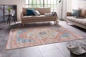 Vintage vloerkleed Modasa - oranje/blauw 133x195 cm