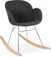 Alterego Design schommelstoel ‘ROCKY’ in donkergrijze stof