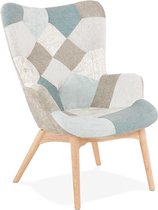 Alterego Oorfauteuil loungemodel 'DAMIAN' in Scandinavische stijl