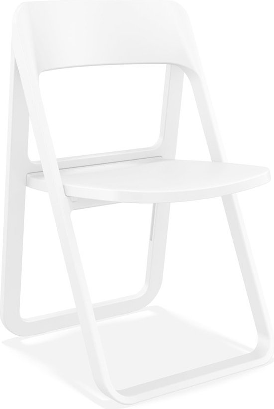 Alterego Chaise pliante 'SLAG' en plastique blanc pour usage intérieur/extérieur
