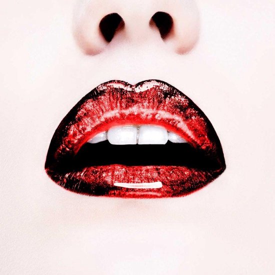 Lips - Fotokunst op Plexiglas - Incl. blind ophangsysteem en 5 jaar garantie