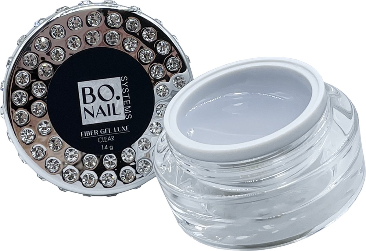 BO.NAIL BO.NAIL Fiber Gel Clear Luxe (14 G) - Topcoat gel polish - Gel nagellak - Gellac
