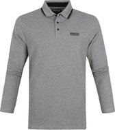 Barbour International - Long Sleeve Polo Antraciet - XL - Regular-fit