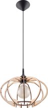 Trend24 Hanglamp Mandelino - E27 - Natuurlijk Hout / Zwart