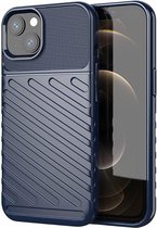 Apple iPhone 13 Hoesje TPU Thunder Design Back Cover Blauw