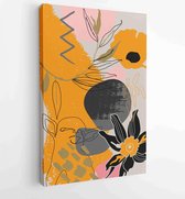 Handgeschilderde illustraties muur kunst vector. Oppervlakte patroon ontwerp. 4 - Moderne schilderijen – Verticaal – 1843127542 - 80*60 Vertical