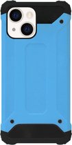 WLONS Rubber Kunststof Bumper Case Hoesje Geschikt voor iPhone 13 Mini - Blauw