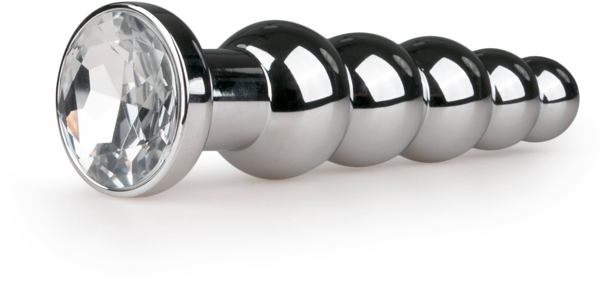 Goedkoopste EasyToys - Dunne Buttplug met Kristal - Metalen Buttplug - Buttplugs - Buttplug Metaal - Anal Plug - Sex Toys voor Vrouwen en Mannen - Seksspeeltjes - Zilver