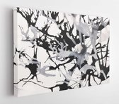 Onlinecanvas - Schilderij - Papier Aquarel Textuur Zwart-witte Kleur Art Horizontaal Horizontal - Multicolor - 115 X 75 Cm
