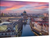 Panoramisch uitzicht op de oude binnenstad van Berlijn - Foto op Canvas - 90 x 60 cm