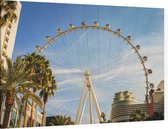 Het grote reuzenrad van Las Vegas vanuit hotel The Linq - Foto op Canvas - 150 x 100 cm