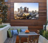 De skyline van downtown cityscape Los Angeles - Foto op Tuinposter - 90 x 60 cm