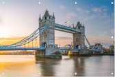 Panorama van de Tower Bridge over de Theems in Londen - Foto op Tuinposter - 120 x 80 cm