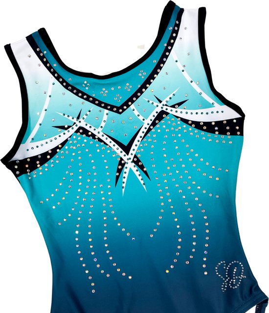 Sparkle&Dream Turnpakje Gympakje Jade Mint - CLA | maat 140 Voor Turnen en Gymnastiek