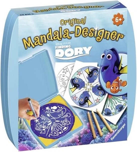 Ravensburger Mandala Designer Disney Alla Ricerca Di Dory – Kit Creativo Per Bambini 6+ Con Sagome Rotanti