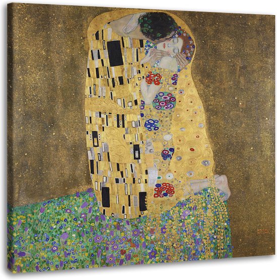 Peinture - Gustav Klimt, The Kiss, couple amoureux, 3 tailles, reproduction
