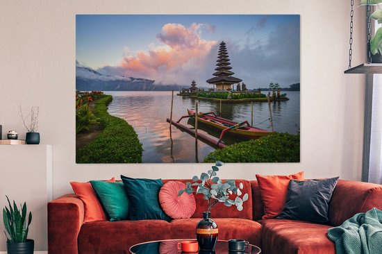 Tableau sur Toile Temple Bouddhiste en Indonésie - 150x100 cm - Décoration murale