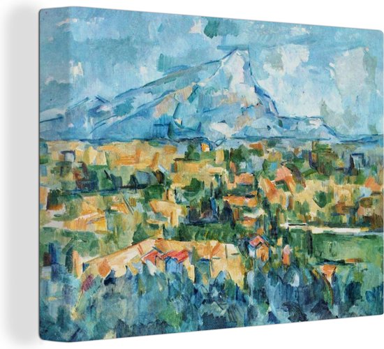 Canvas Schilderij Berg Sainte-Victoire - Schilderij van Paul Cézanne - 80x60 cm - Wanddecoratie