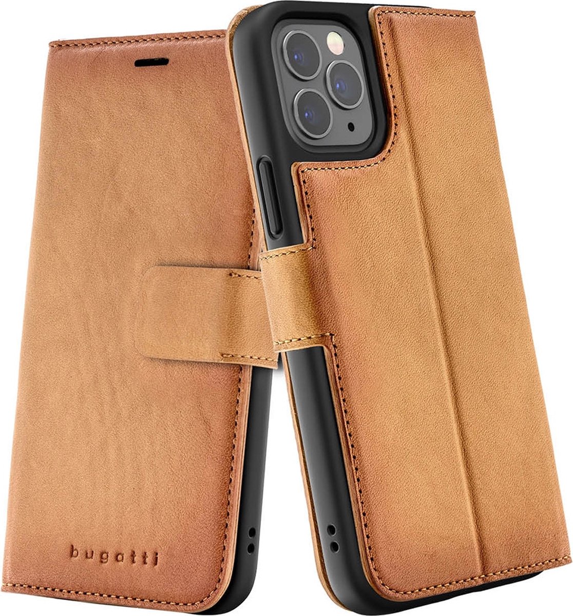 Bugatti Zurigo kunststof hoesje voor iPhone 12 Pro Max - bruin