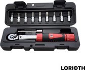 LORIOTH® Momentsleutel Set 2-24Nm - Draaimomentsleutel 35 in 1 - Socket Bit - Dopsleutel - Fietsgereedschap - Zwarte Toolbox