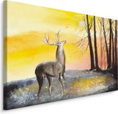 Peinture - Cerf, Impression sur toile, 4 tailles, Impression Premium