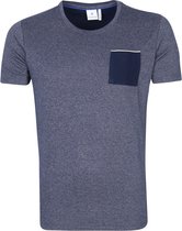 Blue Industry - T-Shirt Melange Donkerblauw - Maat XXL - Modern-fit