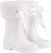 Igor - Regenlaarzen voor meisjes - Campera Charol Soft hoogglans met strik - Wit - maat 26EU