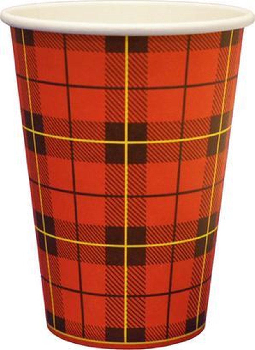 Kangaro Drinkbeker - Schotse ruit - 180cc - doos á 2500 stuks - K-157041