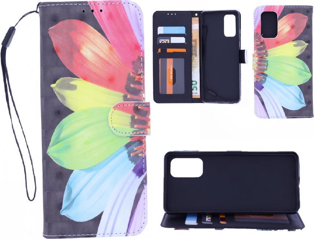 Bookcase Geschikt voor: Oppo Find X2 Pro hoesje met print - Flower 3D