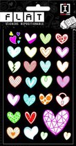 stickervel Hearts junior 19 x 10 cm PVC wit