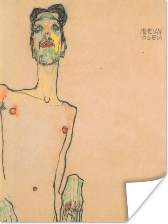 Poster Mime van Osen - Egon Schiele - 90x120 cm