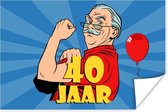 Poster Man - Verjaardag - 40 jaar - 90x60 cm