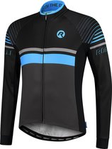 Rogelli Wielershirt LM Hero Grijs/Zwart/Blauw Blauw - Maat 3XL