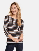 GERRY WEBER Gestreept shirt met 3/4-mouwen