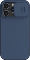 Nillkin iPhone 13 Pro Hoesje Geschikt voor magnetische ring Siliconen met Camera Slider Blauw