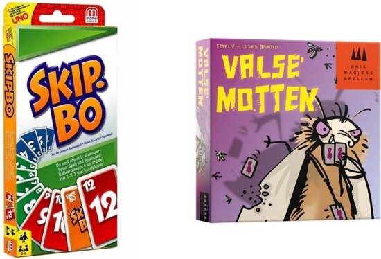 Afbeelding van het spel Spellenbundel - Kaartspel - 2 stuks - Skip-Bo & Valse Motten